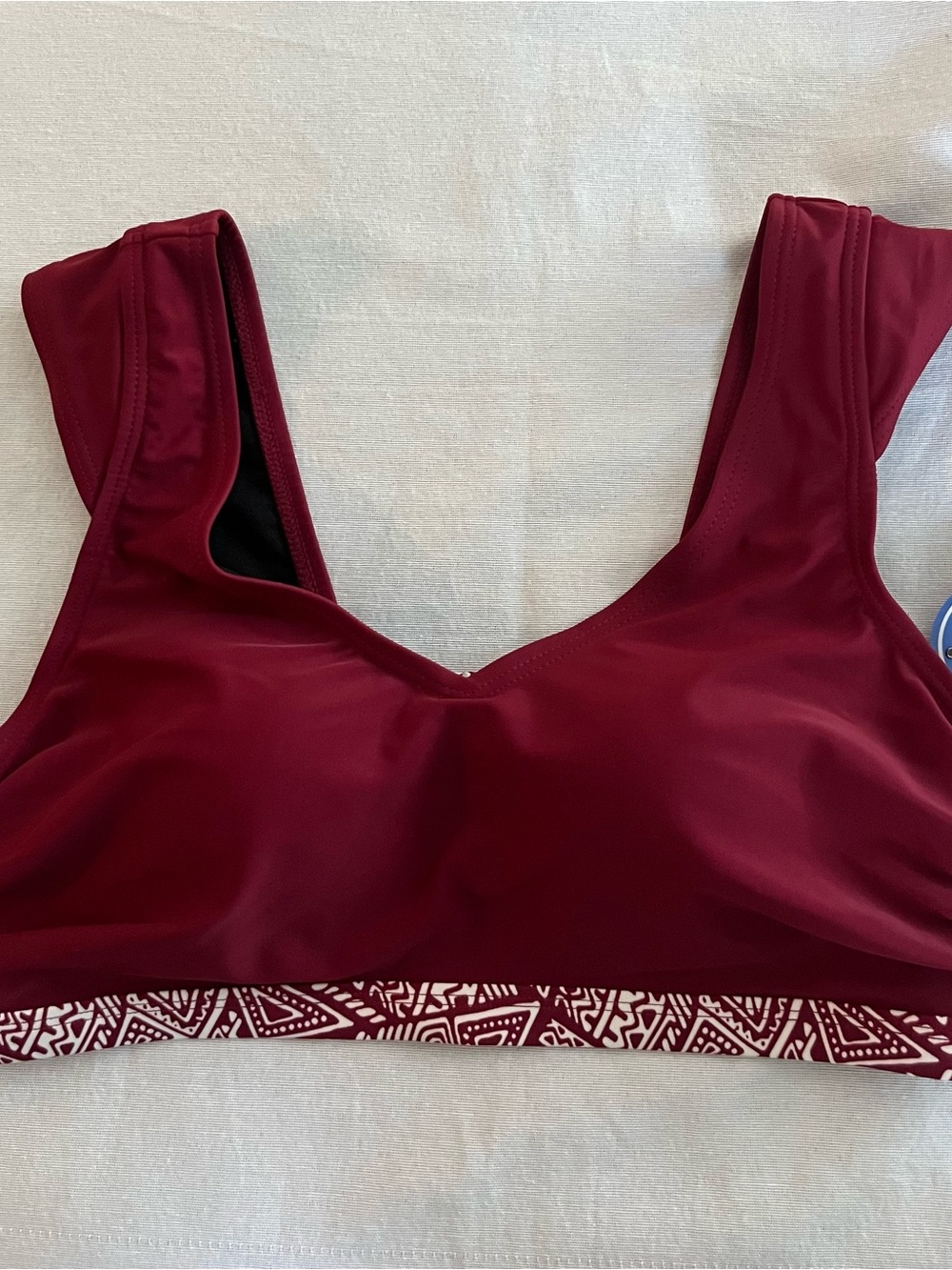 Women’s Swimsuits for All Burgundy Aztec Bikini Top